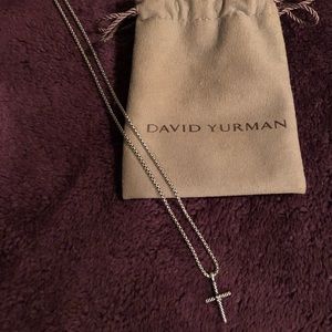 Like new David Yurman Cable Cross Necklace